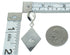 Sterling Silver Jet And Mother of Pearl Pendant VX65490